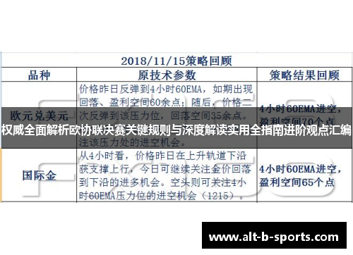 权威全面解析欧协联决赛关键规则与深度解读实用全指南进阶观点汇编